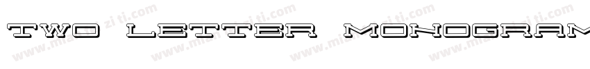 two letter monogram字体转换